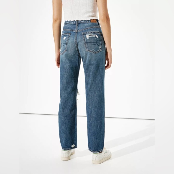 AE Ripped 90s Boyfriend Style Jeans Medium Wash - Picture 5 of 11